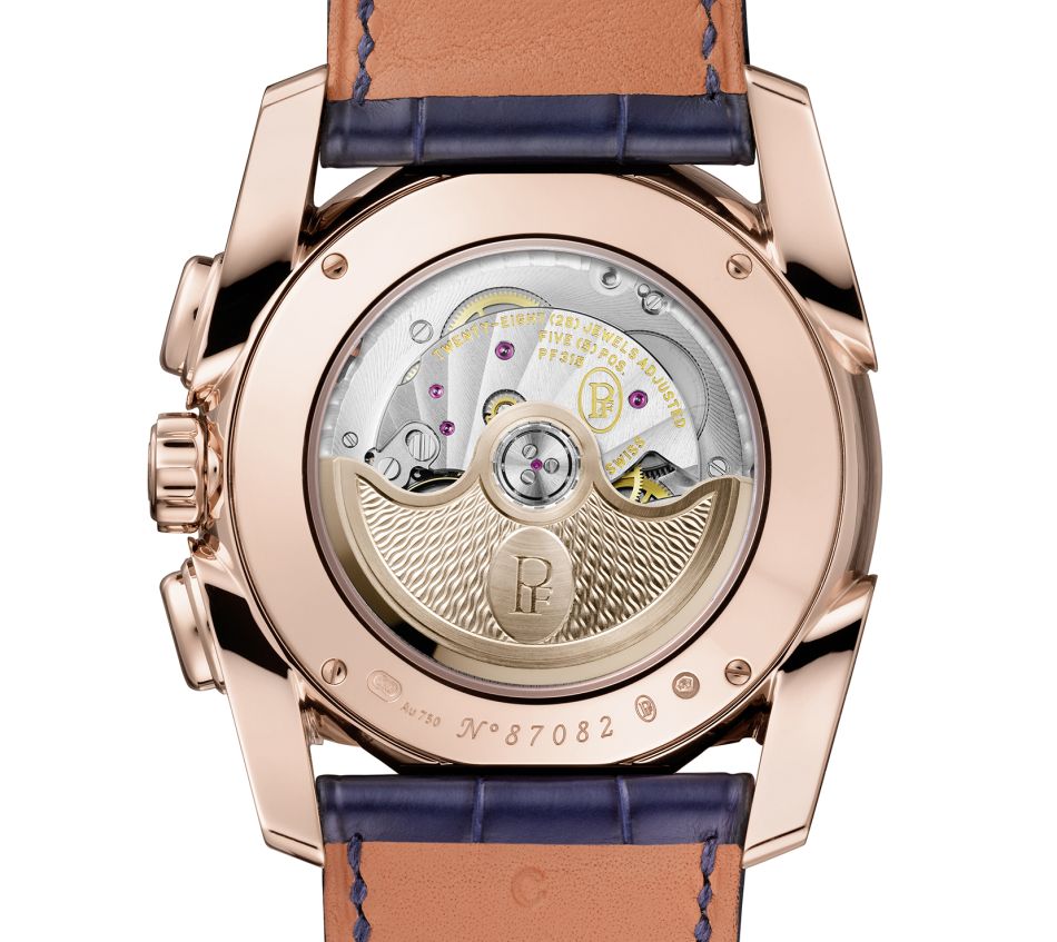 Parmigiani Fleurier Tonda Metrographe or rose et cadran bleu