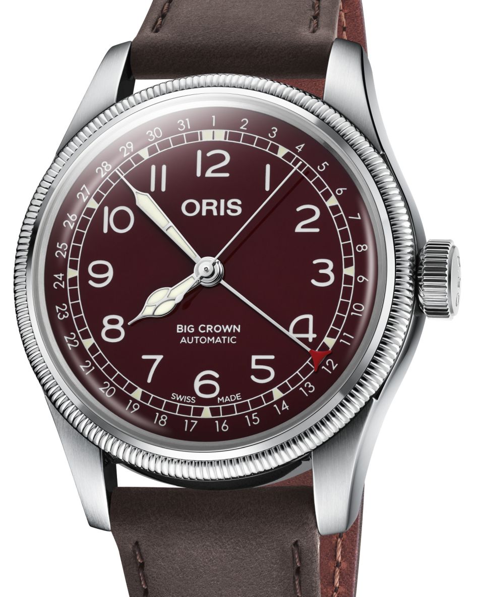 Oris Big Crown Pointer Date cadran carmin