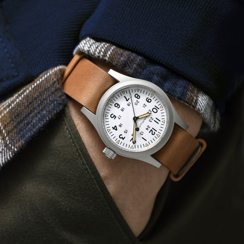 Hamilton Khaki Field Mechanical white dial