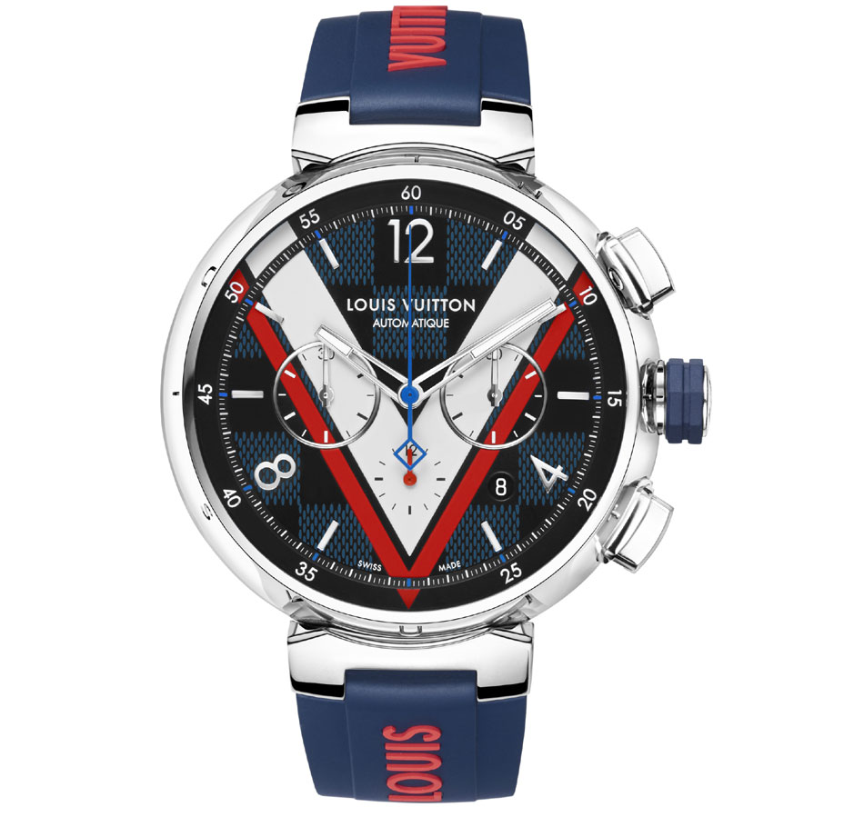 Louis Vuitton Tambour Damier Cobalt Chronographe Louis Vuitton Tambour Damier Cobalt Chronographe