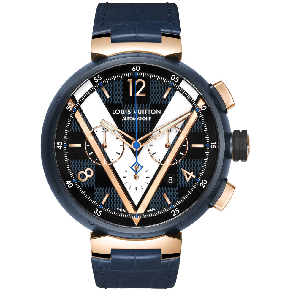 ​Louis Vuitton Tambour Damier Cobalt Chronographe