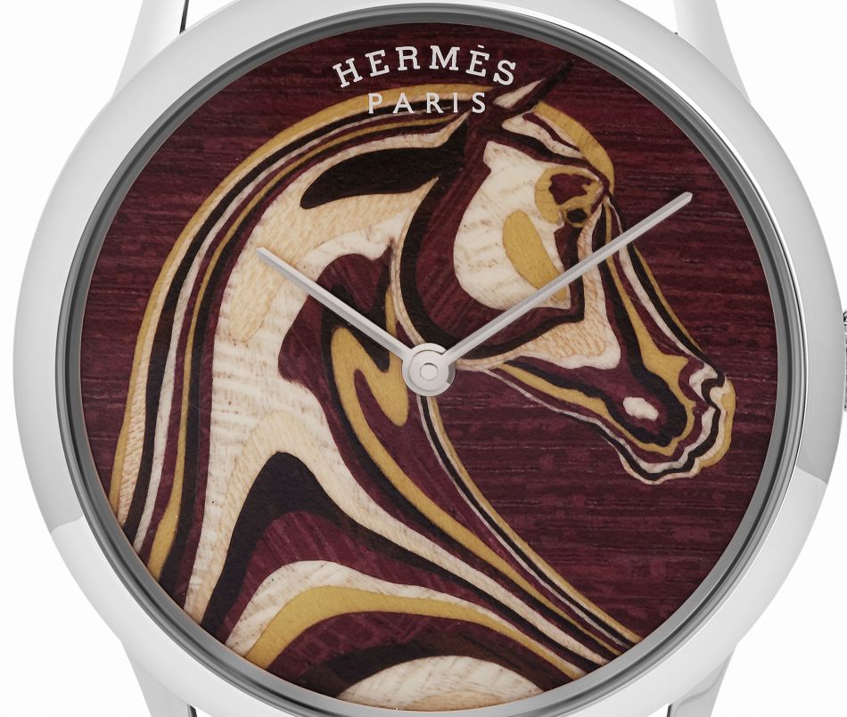 La Slim d'Hermès en marqueterie de bois : unique par essence !