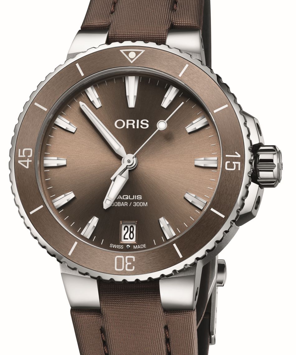 Oris Aquis Date 36,5mm brun
