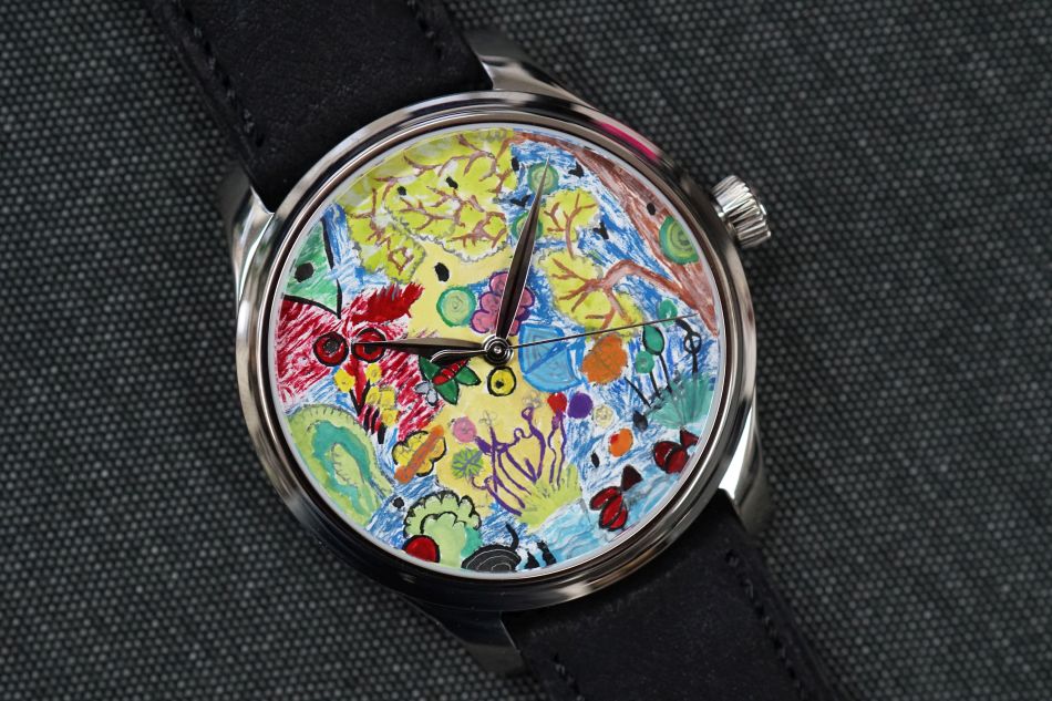 Moser : deux montres uniques aux cadrans dessinés par des enfants pour la cause des enfants
