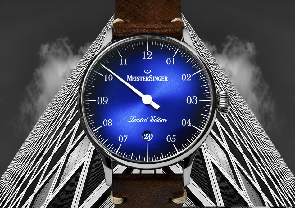 MeisterSinger Pangaea Date spéciale France : cadran bleu fumé pour "French Touch"