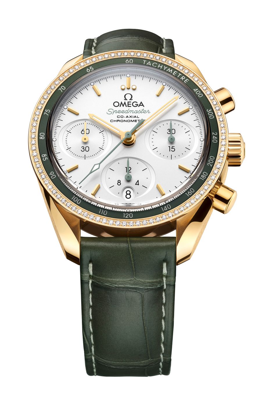 Omega : une Speed' 38 mm en or très féminine Omega : une Speed' 38 mm en or très féminine