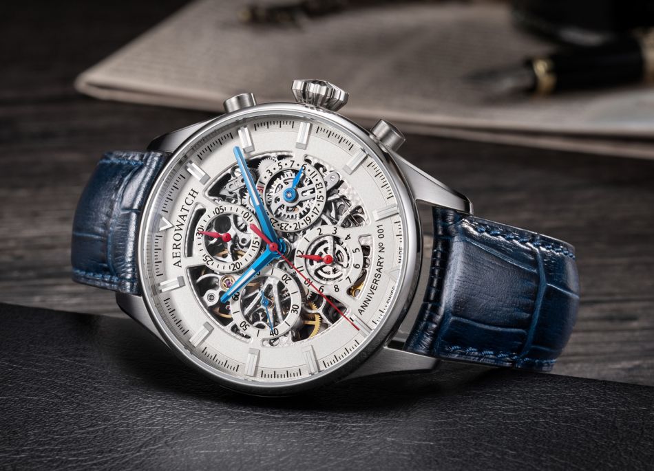 Aerowatch Les Grandes Classiques : chrono squelette en Edition Anniversaire 110 ans