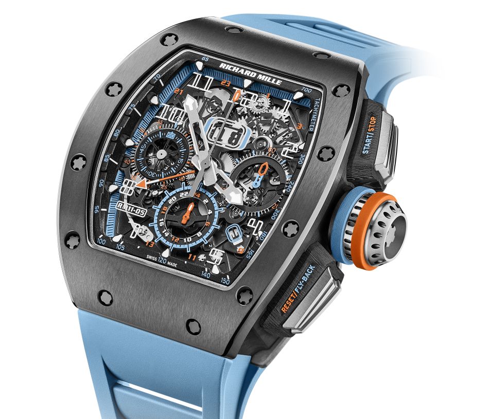 Richard Mille : une nouvelle RM11-05 automatique chrono Flyback GMT en cermet gris Richard Mille : une nouvelle RM11-05 automatique chrono Flyback GMT en cermet gris