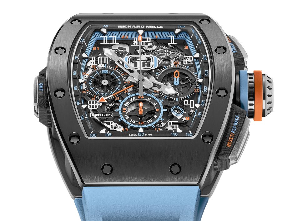 Richard Mille : une nouvelle RM11-05 automatique chrono Flyback GMT en cermet gris Richard Mille : une nouvelle RM11-05 automatique chrono Flyback GMT en cermet gris