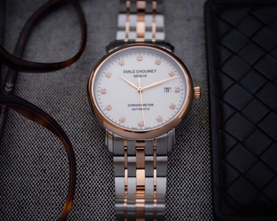 Emile Chouriet Lac Léman Classic Chronometer index diamants Emile Chouriet Lac Léman Classic Chronometer index diamants