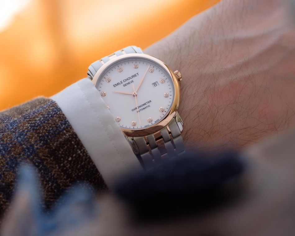 Emile Chouriet Lac Léman Classic Chronometer index diamants Emile Chouriet Lac Léman Classic Chronometer index diamants