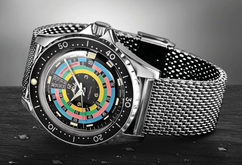 Mido Ocean Star Decompression Timer 1961 : super retour de la Rainbow Diver ! Mido Ocean Star Decompression Timer 1961 : super retour de la Rainbow Diver !