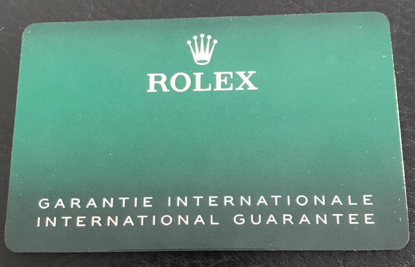 Les nouvelles cartes de garantie Rolex