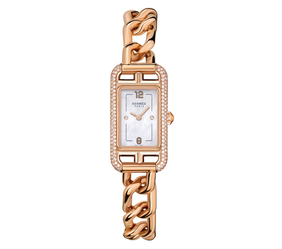 Hermès : la Nantucket se porte sur "Chaine d'ancre" en or ou acier Hermès : la Nantucket se porte sur "Chaine d'ancre" en or ou acier