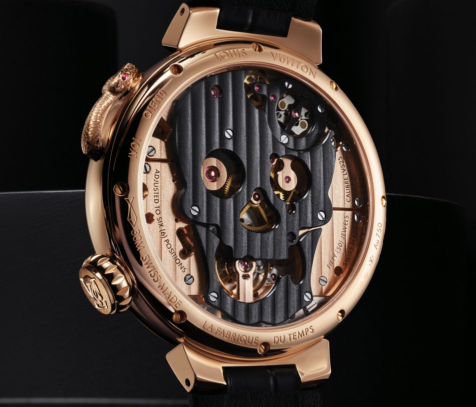 Louis Vuitton Tambour Carpe Diem : tête de mort pour ode à la vie Louis Vuitton Tambour Carpe Diem : tête de mort pour ode à la vie