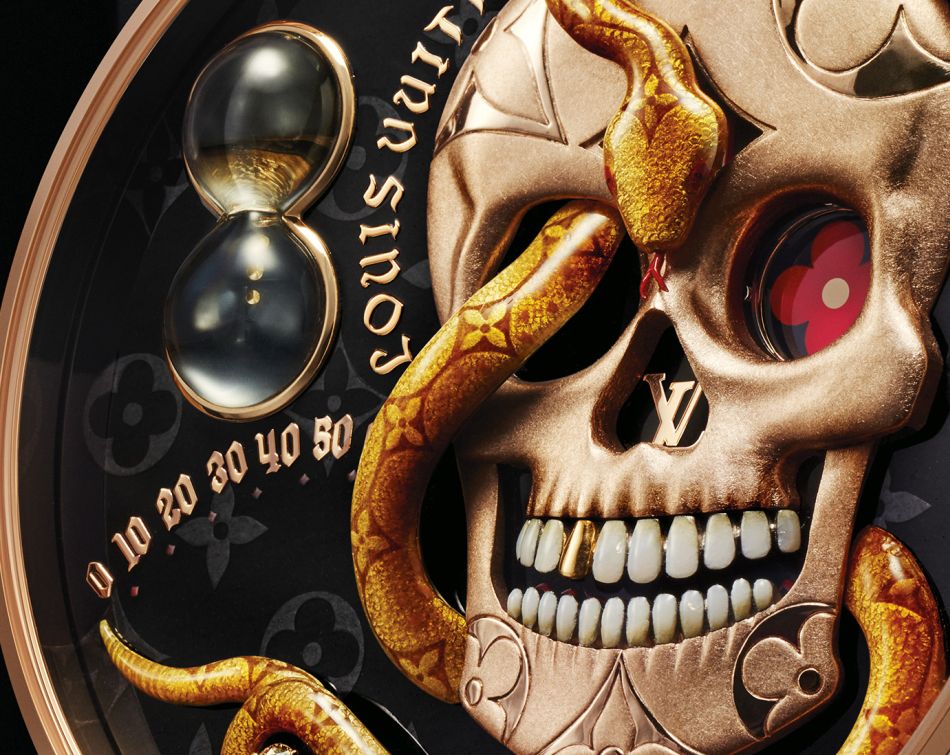 Louis Vuitton Tambour Carpe Diem : tête de mort pour ode à la vie Louis Vuitton Tambour Carpe Diem : tête de mort pour ode à la vie