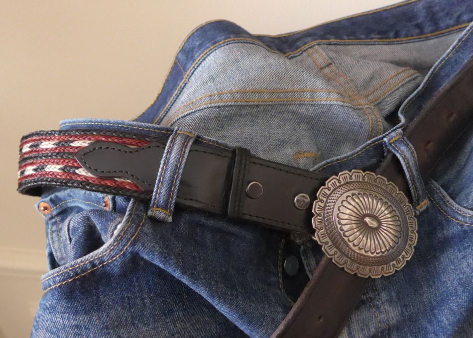 Ceinture Western en cuir pour homme, modèle Jester