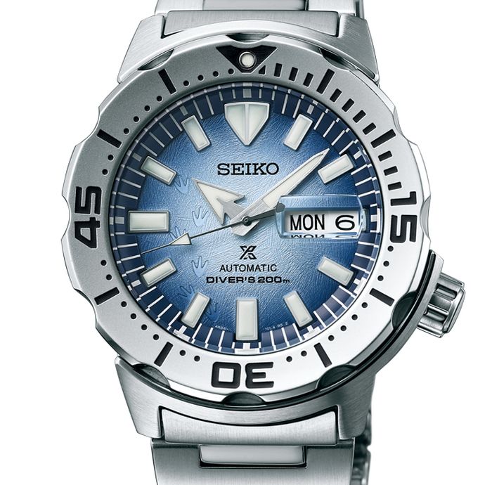 Seiko Prospex Diver's Editions spéciales Save the Ocean : cadrans bleu glacier et empreinte de pingouins