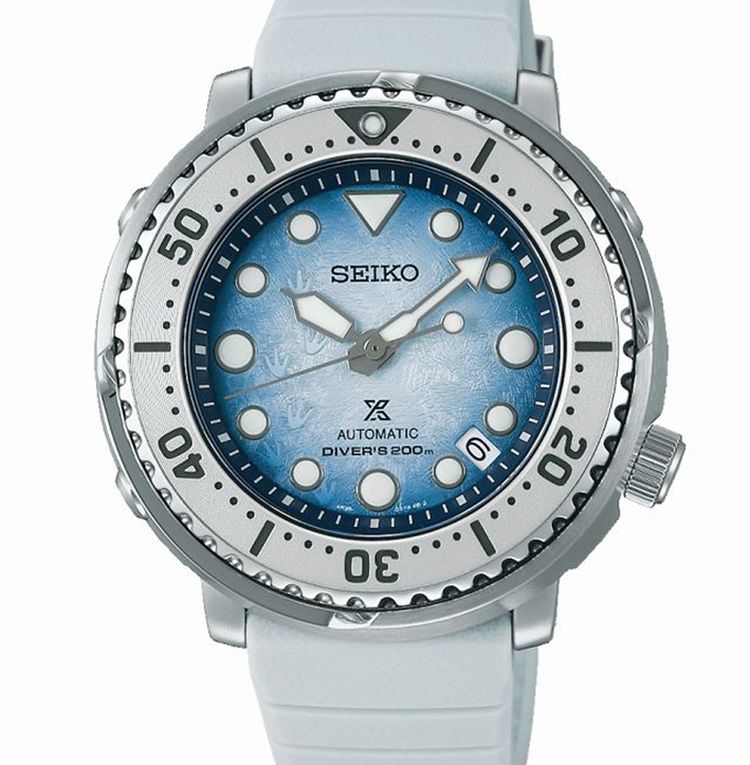 Seiko Prospex Diver's Editions spéciales Save the Ocean : cadrans bleu glacier et empreinte de pingouins