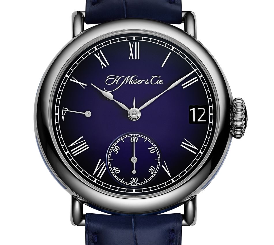 Moser Heritage Perpetual Calendar Midnight Blue Enamel