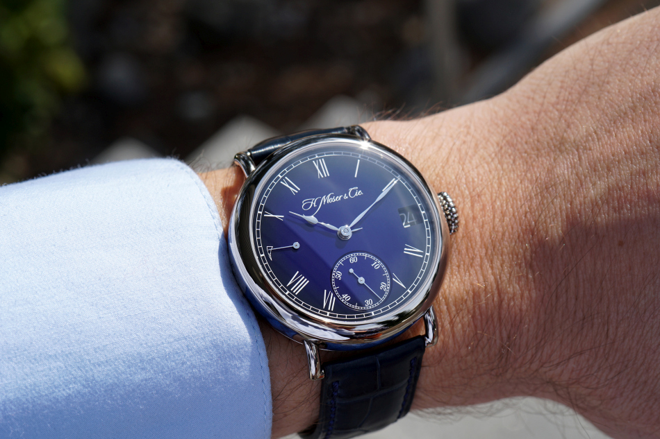 Moser Heritage Perpetual Calendar Midnight Blue Enamel