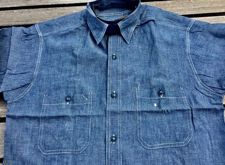 Chemise chambray US navy Chemise chambray US navy