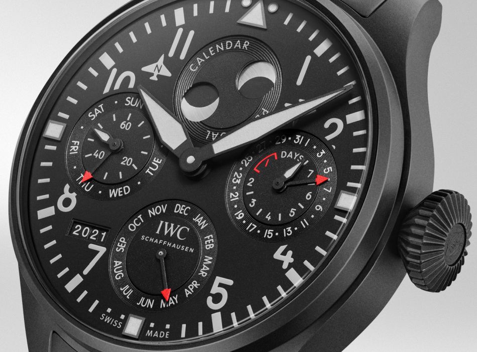 IWC Montre d'Aviateur Calendrier Perpétuel Top Gun Ceratanium