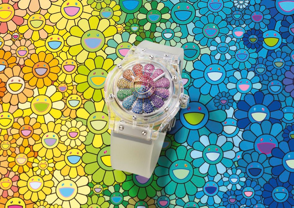 Hublot Classic Fusion Takashi Murakami Sapphire Rainbow : fleur de pierres