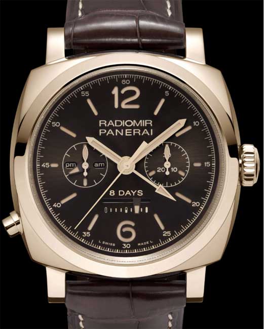 Panerai Radiomir 1940 Chrono Monopulsante 8 jours GMT : beau duo de chronos Panerai Radiomir 1940 Chrono Monopulsante 8 jours GMT : beau duo de chronos
