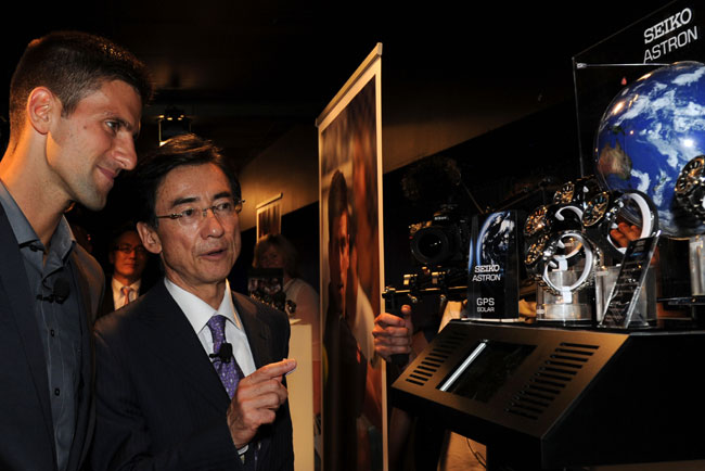 Novak Djokovic et Shinji Hattori pour Seiko