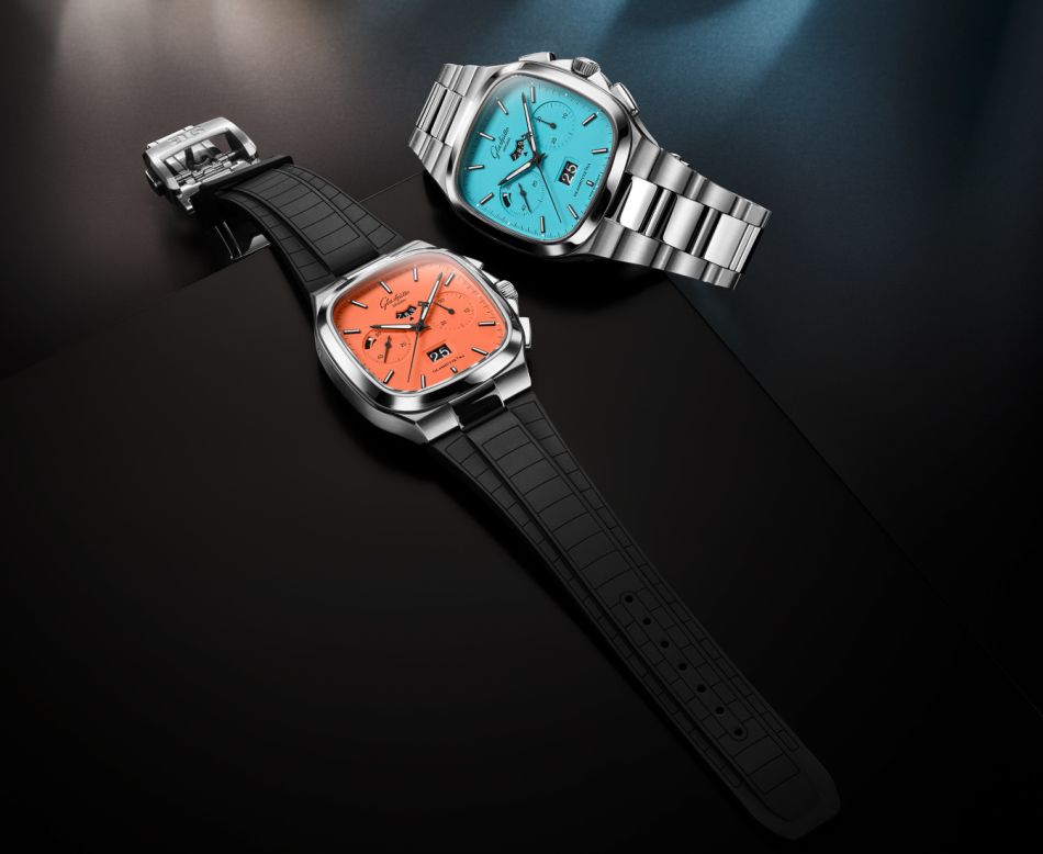 Glashütte Original : duo de chronos colorés très seventies pour l'été 2022 !