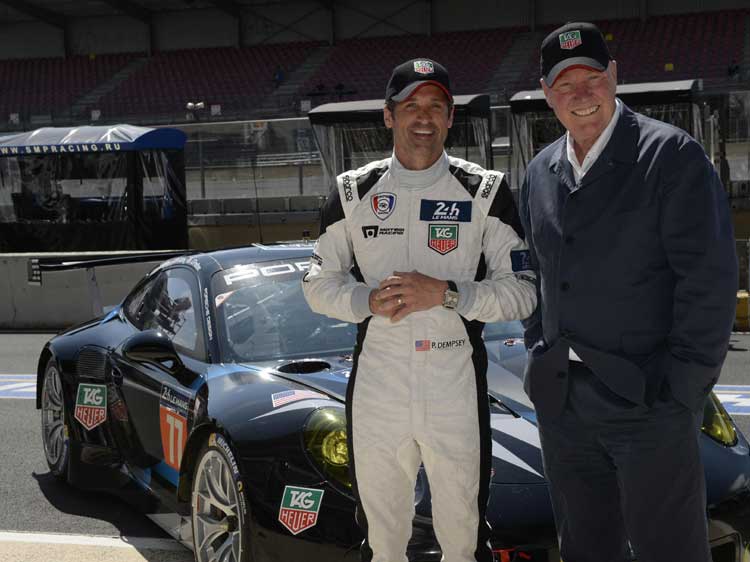 Patrick Dempsey et Jean-Claude Biver au Mans Patrick Dempsey et Jean-Claude Biver au Mans
