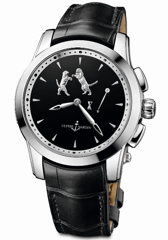 Ulysse Nardin Hourstriker Tiger : Jaquemarts et sonnerie