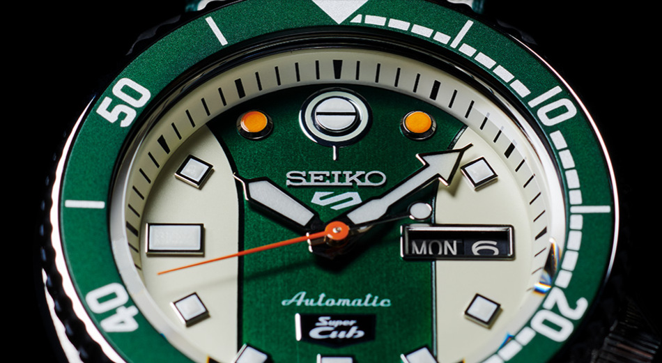 Seiko 5 Sports Honda Super Cub : montre vrombissante