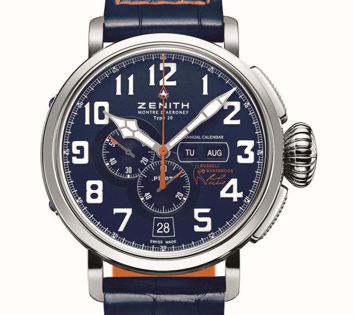 Zenith Pilot Type 20 Annual Calendar : Tribute to Russell Westbrook Zenith Pilot Type 20 Annual Calendar : Tribute to Russell Westbrook