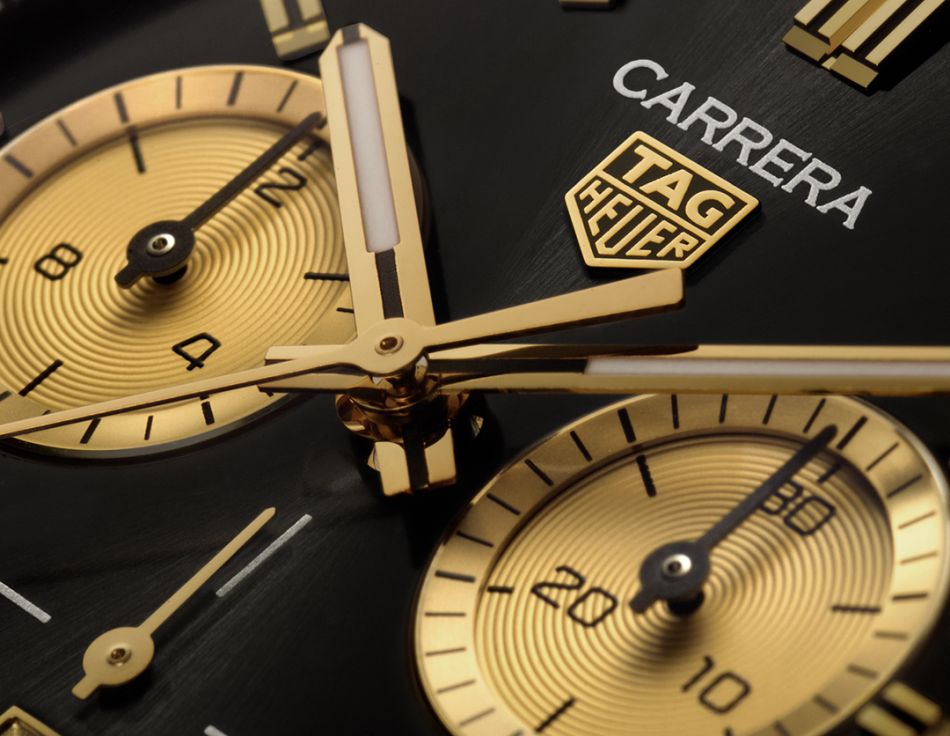 Carrera TAG Heuer : somptueuse version en noir et or Carrera TAG Heuer : somptueuse version en noir et or
