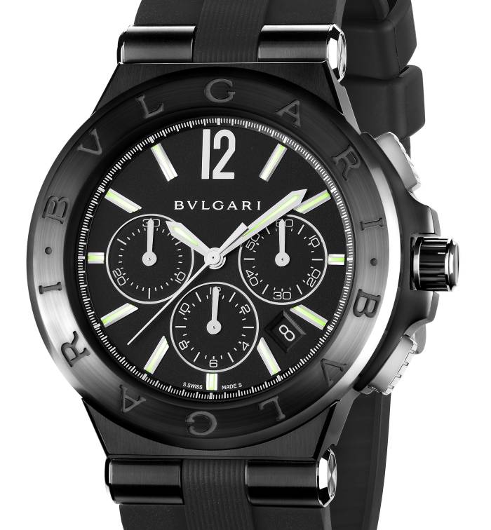 Bvlgari Diagono Ultranero chronographe : quatre nouveautés Bvlgari Diagono Ultranero chronographe : quatre nouveautés