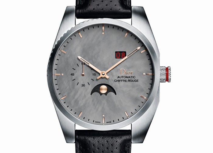 Dior Chiffre Rouge C03 : phase de lune, grande date, petite seconde et cadran de nacre grise