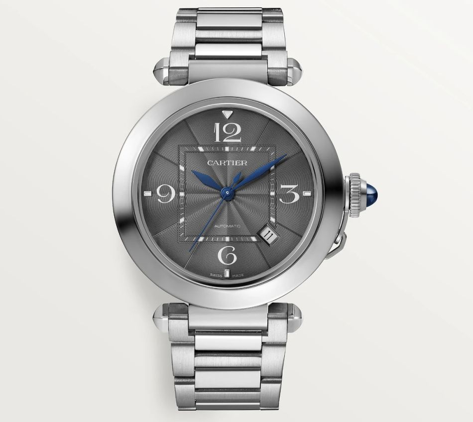Cartier : une très belle version de la Pasha 41 mm avec cadran anthracite et aiguilles en acier bleui Cartier : une très belle version de la Pasha 41 mm avec cadran anthracite et aiguilles en acier bleui