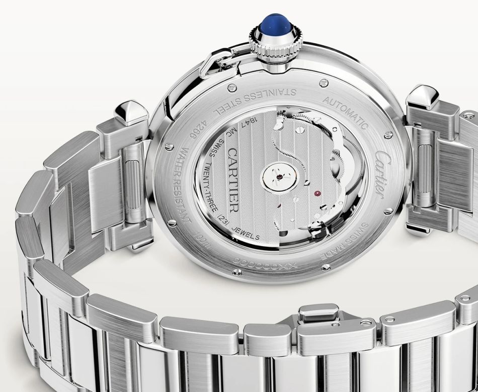 Cartier : une très belle version de la Pasha 41 mm avec cadran anthracite et aiguilles en acier bleui