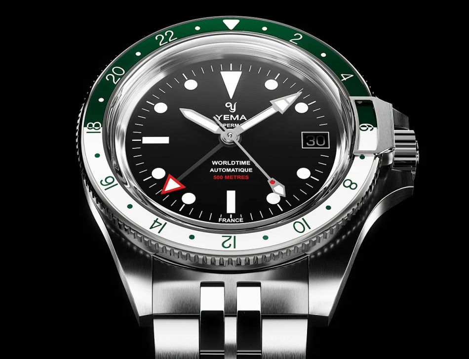Yema Superman 500 GMT Autant plongeuse Que voyageuse Yema Superman 500 GMT Autant plongeuse Que voyageuse