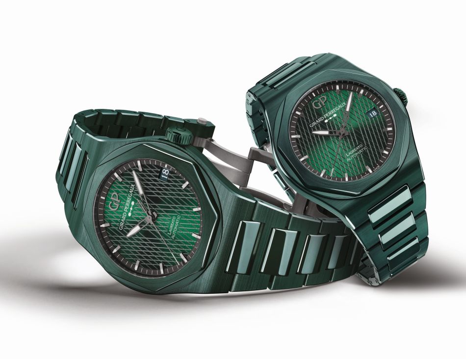 Girard-Perregaux Laureato Green Ceramic Aston Martin : l'heure vrombissante