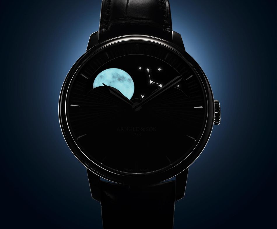 Arnold & Son Perpetual Moon 41,5 Platinum "Celestial blue" : Lune bleue