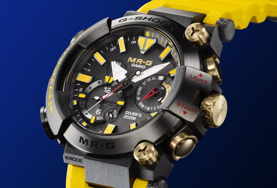 G-Shock MR-G Frogman jaune vif : montre de plongée ultime