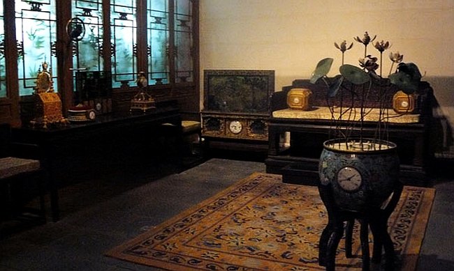 Salle dans le Hall of clocks de la Cité Interdite de Pékin