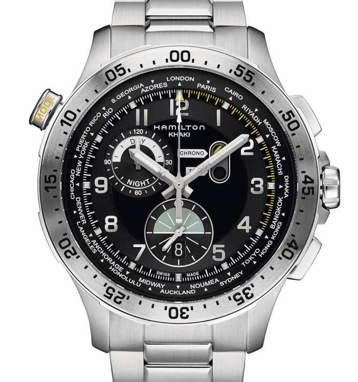 ​Hamilton Chrono Worldtimer : chrono et heure universelle