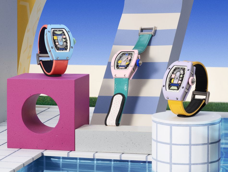 Richard Mille RM 07-01 : très jolie collection en céramiques de couleurs en hommage au groupe Memphis Richard Mille RM 07-01 : très jolie collection en céramiques de couleurs en hommage au groupe Memphis