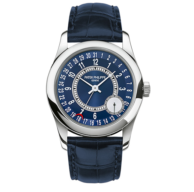 Calatrava 6000G white gold blue dial