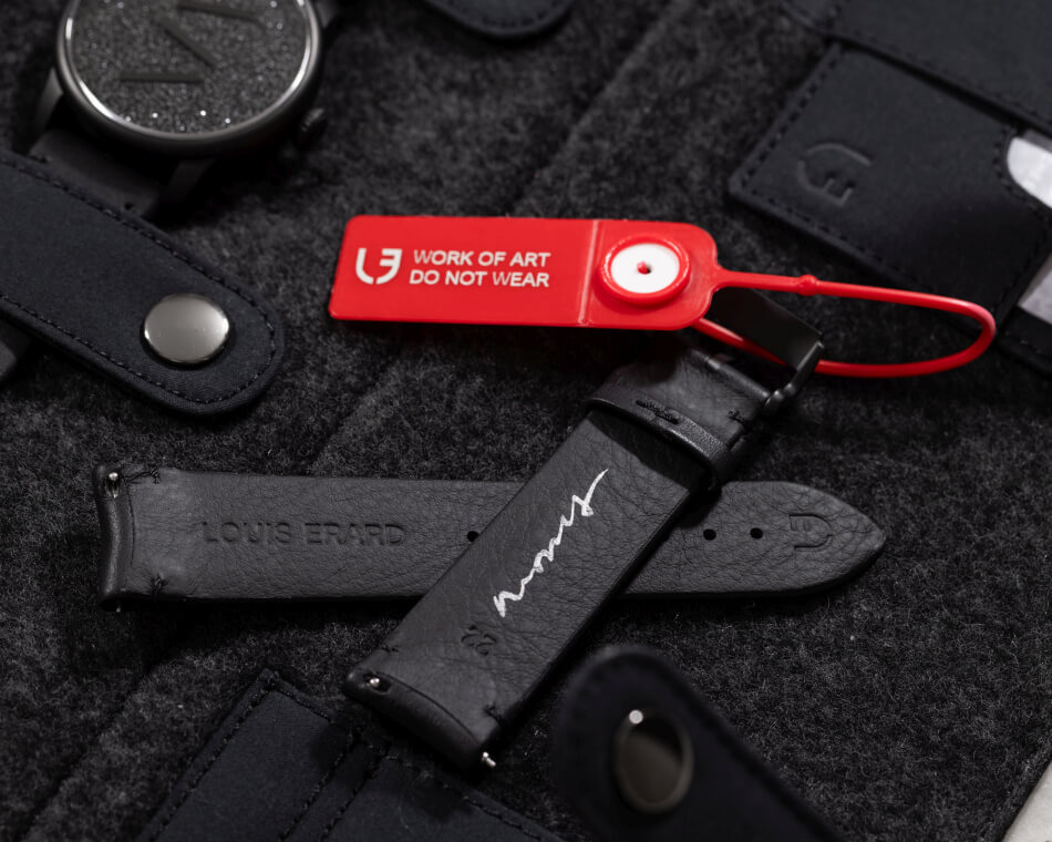 Régulateur Louis Erard x Olivier Mosset : oeuvre d'heure Régulateur Louis Erard x Olivier Mosset : oeuvre d'heure