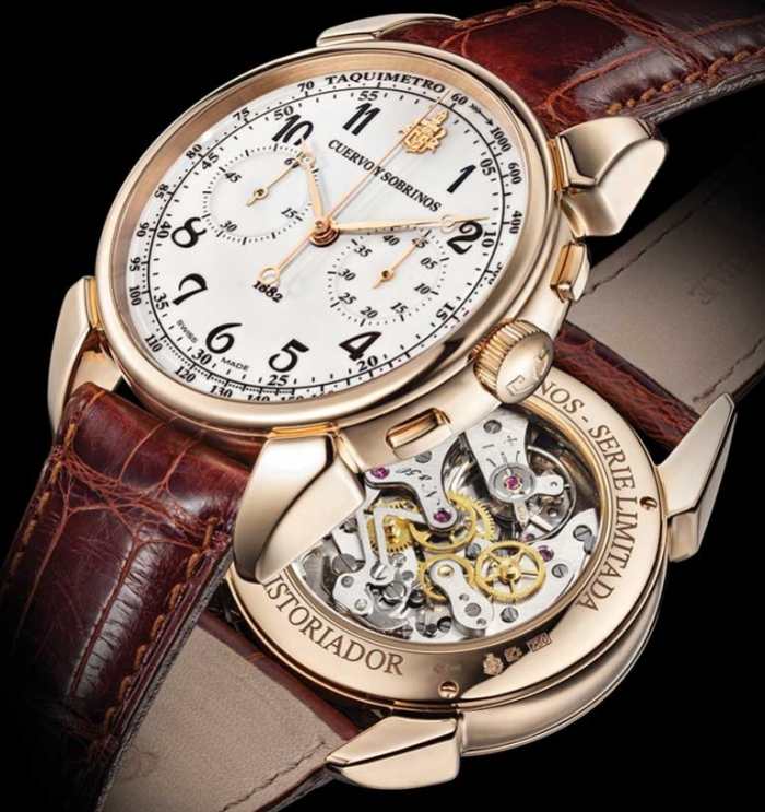 Cuervo y Sobrinos Historiador Chronografo Landeron Limited Edition : 50 ex !